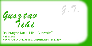 gusztav tihi business card